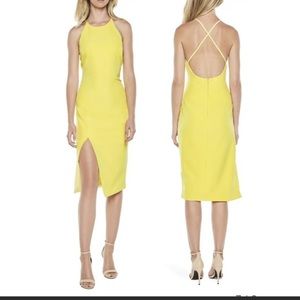 NWT Bardot Yellow Strap Cocktail Dress Size 4